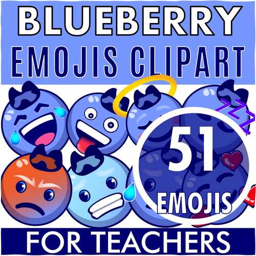 Blueberry Emojis Blueberry Smiley Faces Blueberry Emoticons Clipart