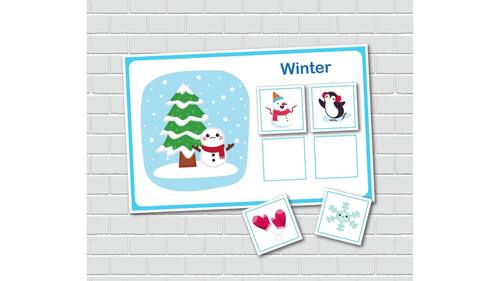 Seasons Matching Activity, Four Seasons, File Folder Games by Clever ...