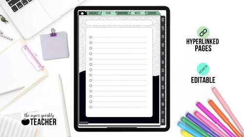 Minimalist Digital Teacher Planner 24-25 | Editable | Goodnotes | TPT