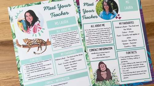 Rainforest Hideaway Meet the Teacher | Editable Back to School ...