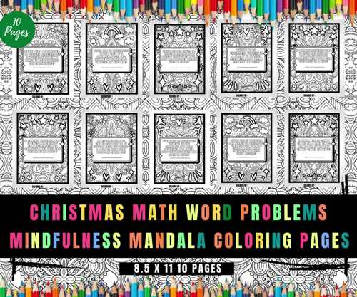 Christmas Math Word Problems, Classroom Posters, SEL Morning Work