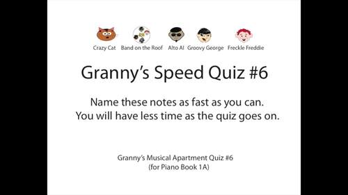 Preview of Granny's Speed Quiz #6 (Freckle Freddie)