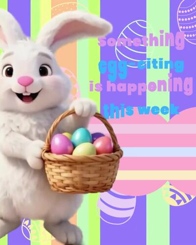 Preview of Easter Day Social Media Ad | School Event Announcement | Editable Canva