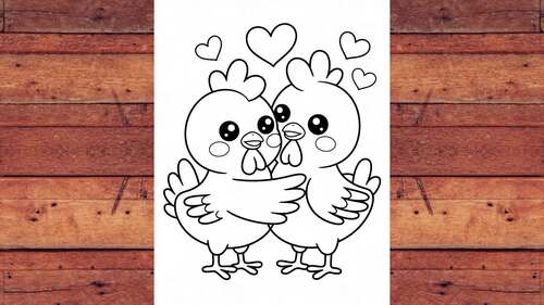 Chicken Coloring Pages for Kids | Farm Animal Chick Barnyard Activities