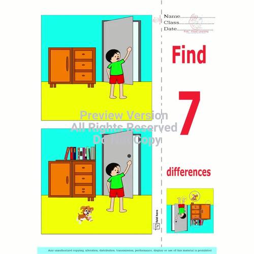 Find 7 Differences Worksheets | Spot the Difference | Visual Skills | SET 2