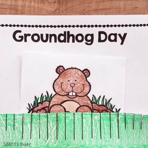 Groundhog Day Craft Story by Simply Kinder Teachers Pay