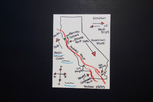 Preview of Let's Draw a Map of CA with Earthquake Fault Lines!