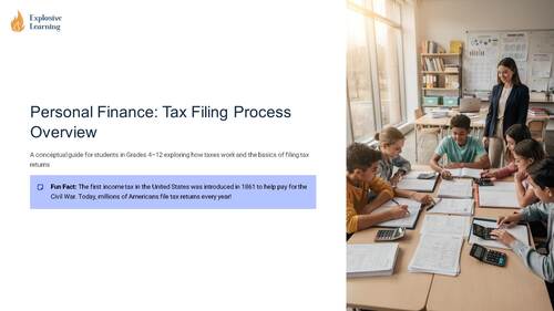 Personal Finance Tax Filing Process Overview Conceptual Guide Grades 4 ...