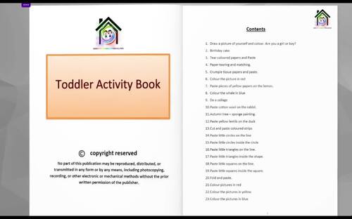 Toddler Activity Book 2+ by Yurangi Nadeesha | TPT