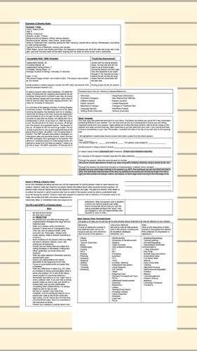 RBT Session Note Review and Template by RBT Study Information | TPT