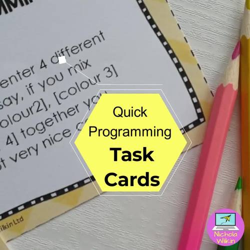 Iteration Programming Task Cards by Nichola Wilkin | TPT