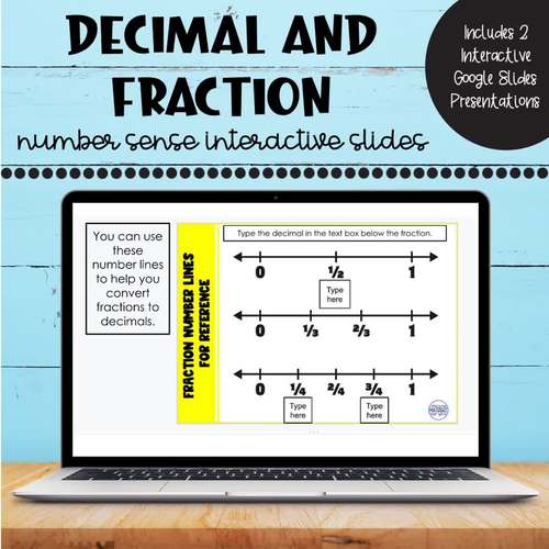 Compare and Order Decimals and Fractions Interactive Google™ Slides
