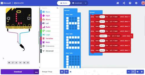 Microbit Coding Activity – Stranger Things Programming Task 6th-11th Grade