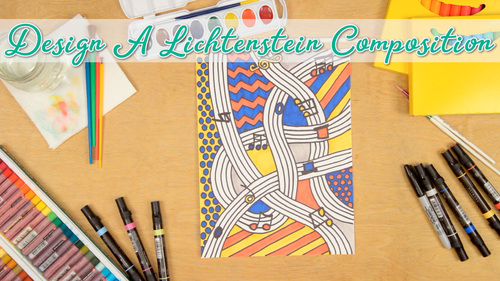 Preview of Roy Lichtenstein Pop Art Project, Roll-A-Dice Game, & Art Sub Plan Idea