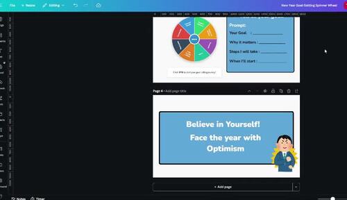 Goal-Setting Spinner for New Year | Interactive Digital Activity | SEL ...