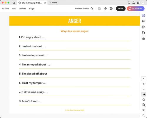 ESL Advanced Lesson: Talk About Anger & Annoying Things by ESL Class ...