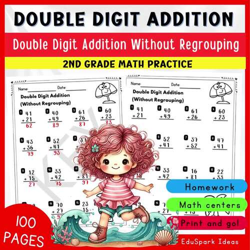 2nd Grade Double Digit Addition Without Regrouping | Math Practice