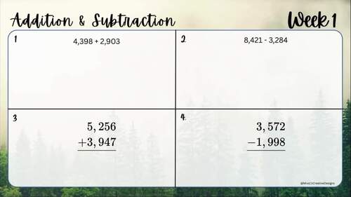 3rd Grade Math Warm Ups Exit Ticket Bundle January-June
