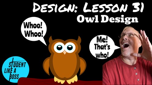 Preview of STEAM Owl Design: Digital Art Google Drawings Lessons and Tech Sub Plans