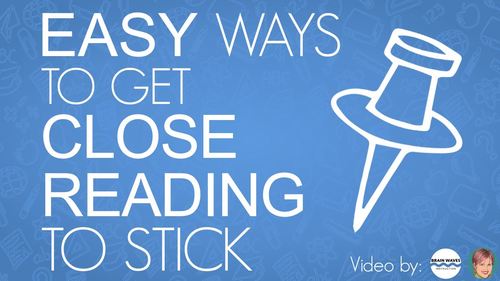 Preview of Easy Ways to Make Close Reading Stick!