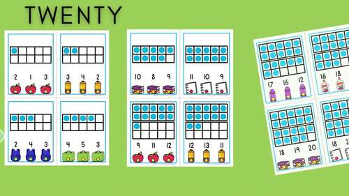 Back to School Counting Numbers 1-20 | Math Center Poke Task Cards ...