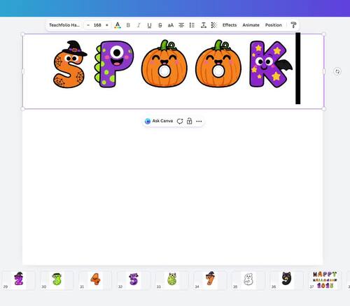 Halloween Font | Colorful Alphabet Letters for Canva & PowerPoint by ...