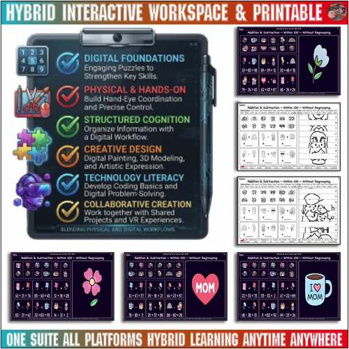 Comprehensive Year Round Math Multtple Lessons No Internet Bundle Practice Kit