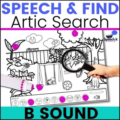 Speech and Find - B Sound - Articulation Worksheets - Find It - Speech ...