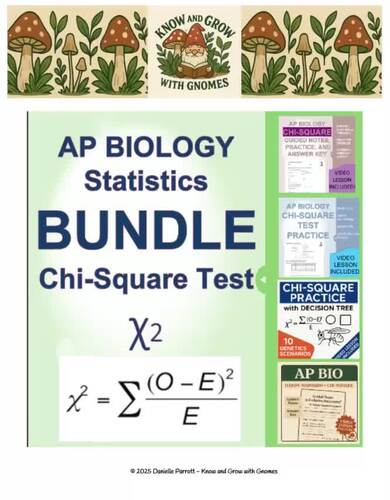Chi-Square Statistics Bundle | Guided Notes, Practice Problems | Save ...