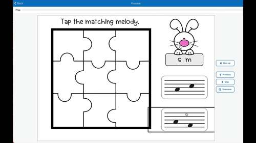 Spring Puzzle Boom Cards™ - Read Solfa Patterns Sol, Mi on Music Staff