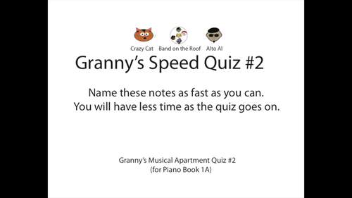 Preview of Granny's Musical Apartment Speed Quiz 2 (bass clef)