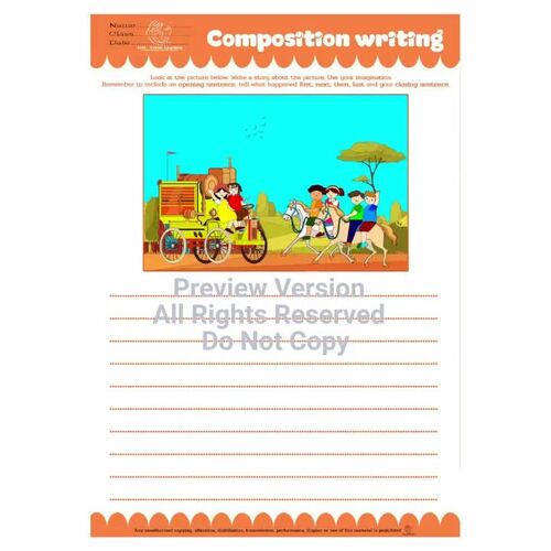 COMPOSITION WRITING WORKSHEET | Writing Skills | Creative Story | ESL | ABA