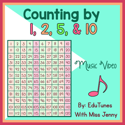 Preview of Skip Counting by 1, 2, 5, and 10 Video, Lyrics, & Activity