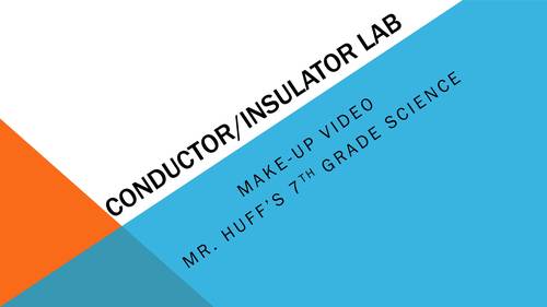 Preview of Conductor Insulator Lab - Video