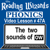 Phonics Video/Easel Lesson - The Two Sounds of OW - Readin