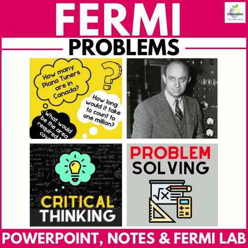 Fermi Unit Problem Solving Project Based Learning Math Investigations