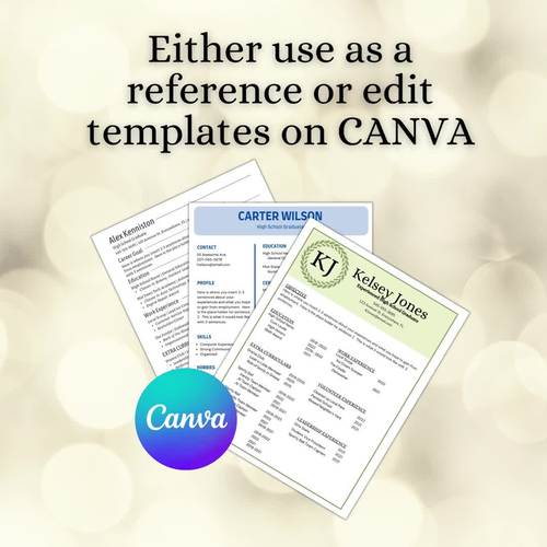High School Resume Canva Template by Wicked Good Student Study Hall