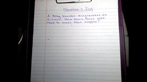 Preview of Newton's 2nd and 3rd Laws of Motion (Modeled Examples)