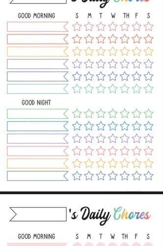 Chore Chart comes in 3 designs - Daily Checklist - Printable Daily Routine