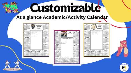 2025 2026 Editable Customizable Calendar by Remember Me Music TPT