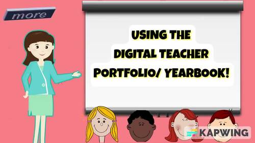 Memory Book Teacher Portfolio Yearbook Digital Resource | TPT
