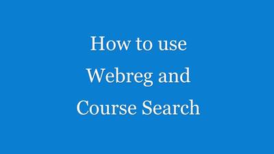 How to Use Webreg and Course Search - UD Capture University of Delaware
