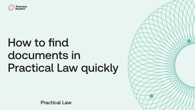 How to find a document in Practical Law - Product Training - US ...
