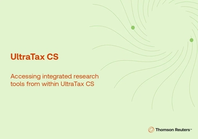 Accessing integrated research tools from within UltraTax CS - Product ...