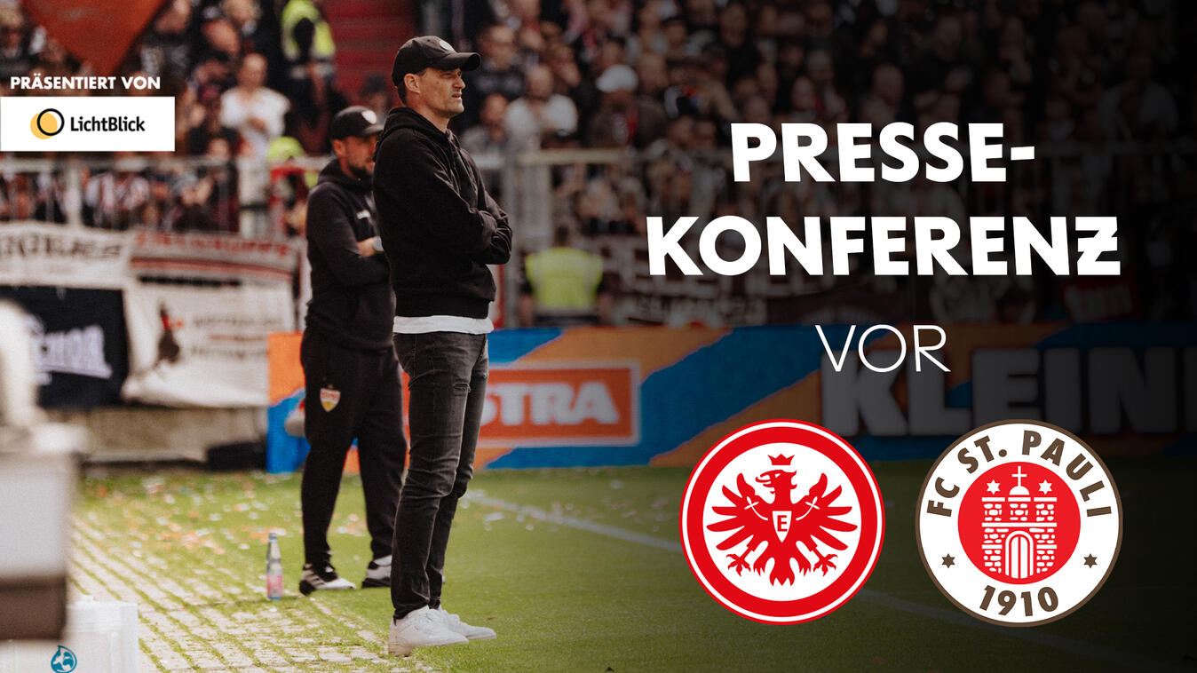 Video Vorschaubild - Die Pressekonferenz vor dem Spiel bei Eintracht Frankfurt | Präsentiert von LichtBlick