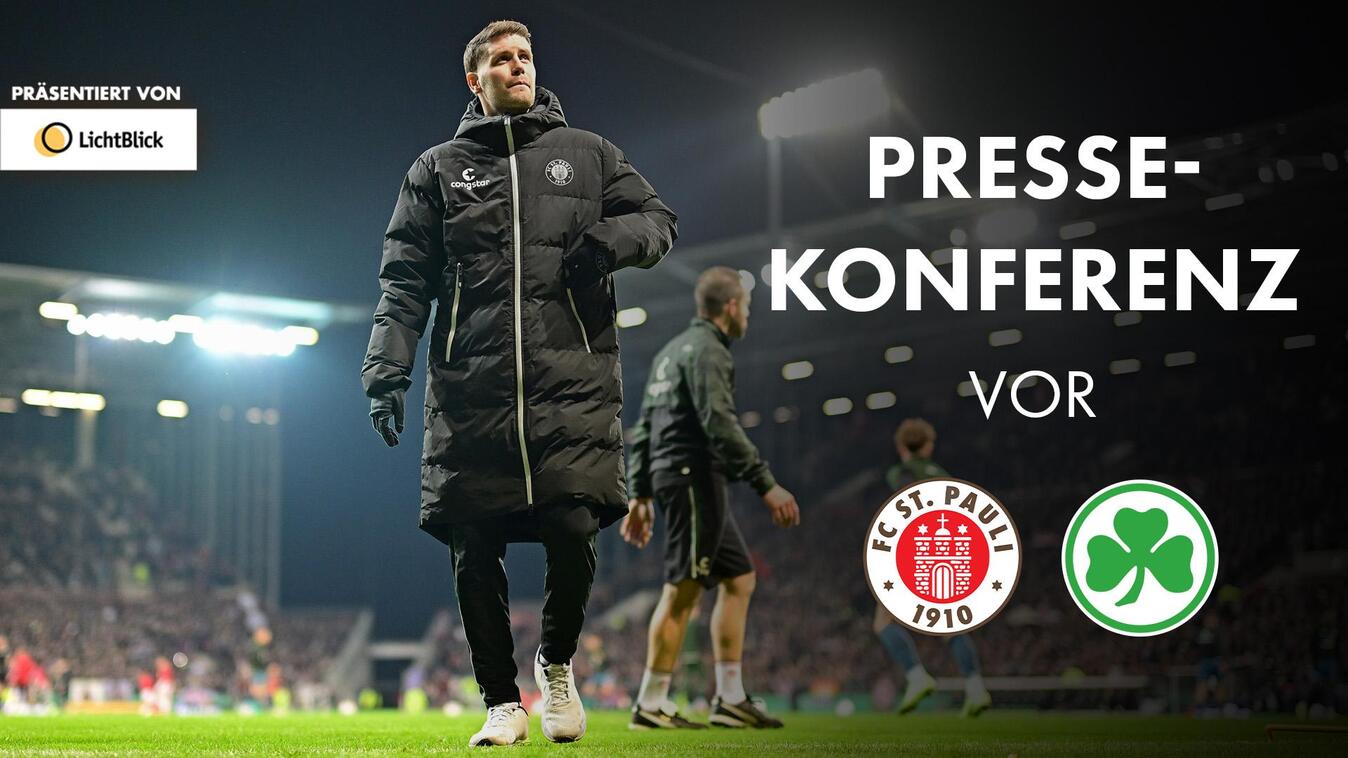 Video Vorschaubild - Die Pressekonferenz vor dem Spiel gegen Greuther Fürth I Präsentiert von LichtBlick
