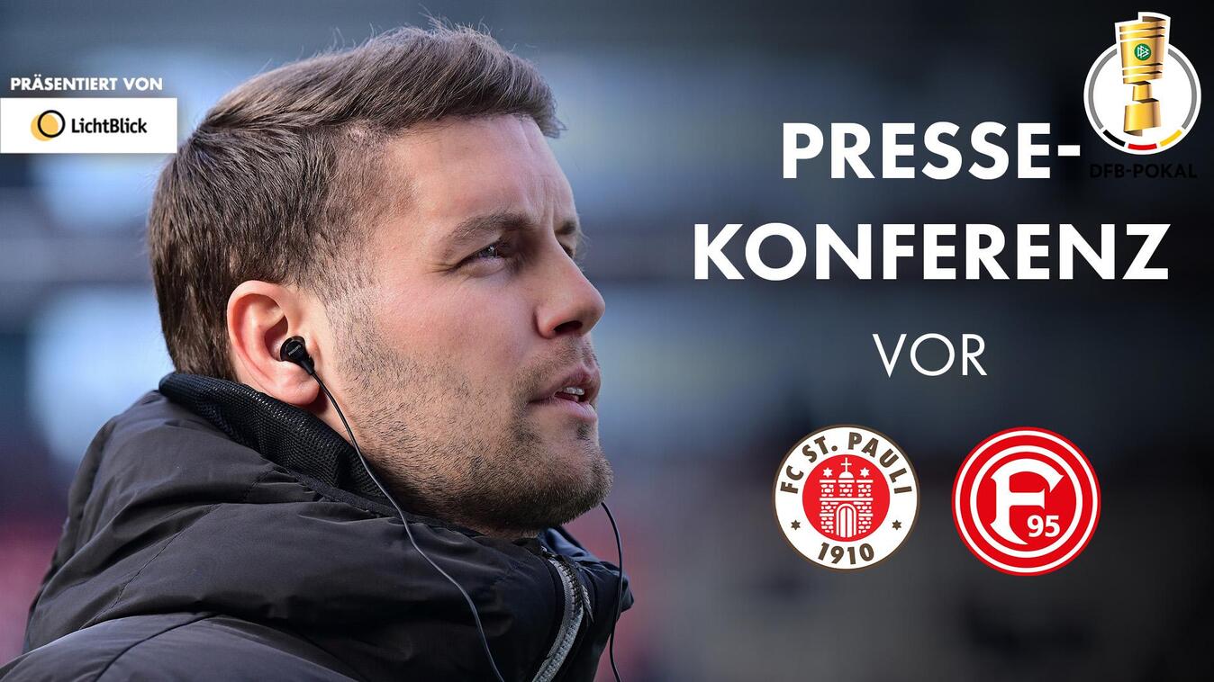 Video Vorschaubild - Die Pressekonferenz vor dem DFB-Pokal Spiel gegen Fortuna Düsseldorf