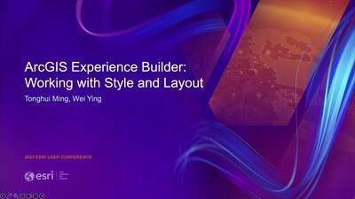 ArcGIS Experience Builder: Working With Style and Layout - Esri Videos ...