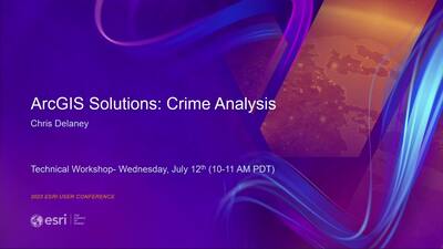 ArcGIS Solutions: Crime Analysis - Esri Videos: GIS, Events, ArcGIS ...