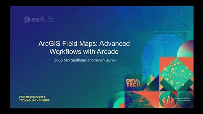 ArcGIS Field Maps: Advanced Workflows with Arcade - Esri Videos: GIS ...